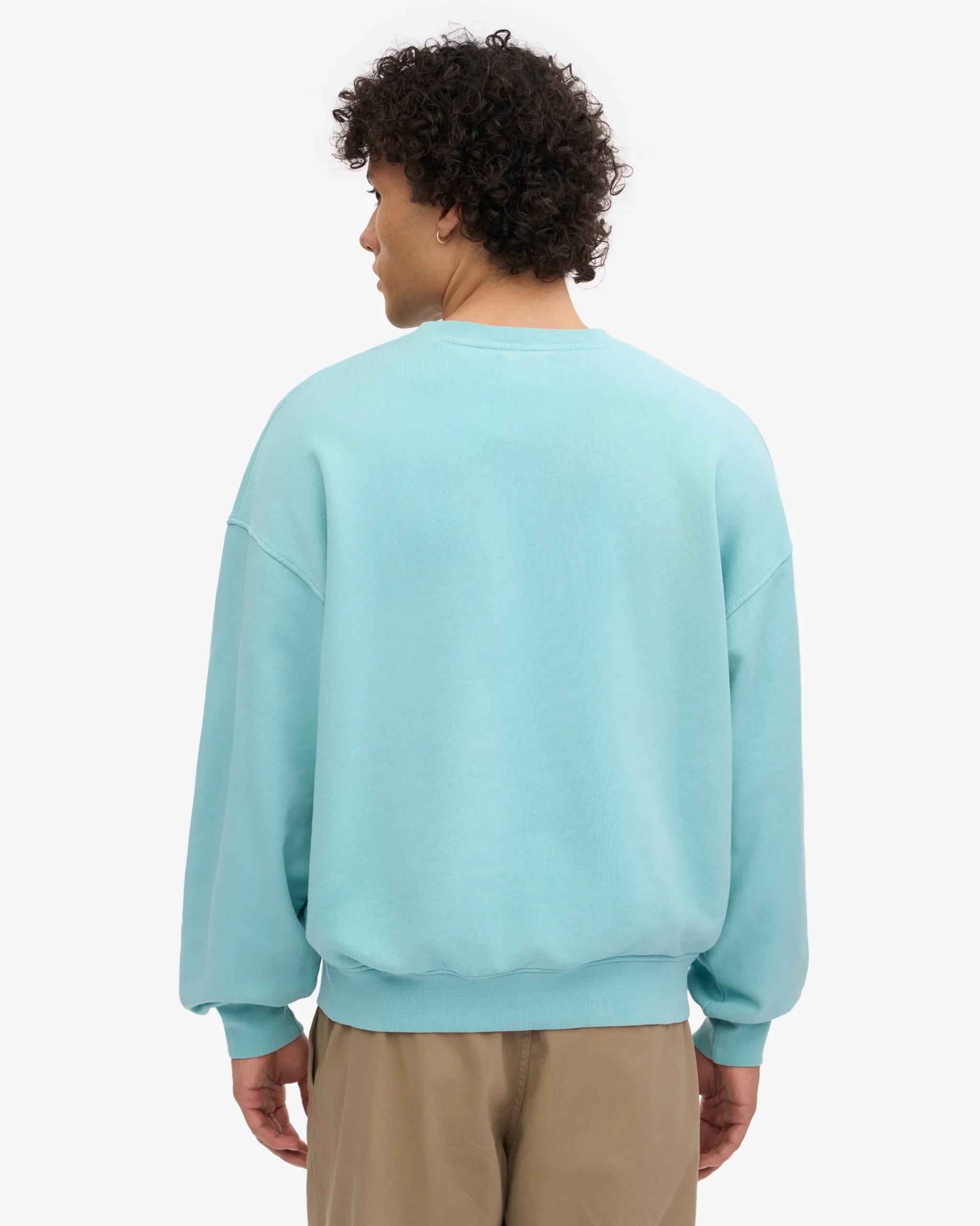 Organic Oversized Crew - Teal Blue
