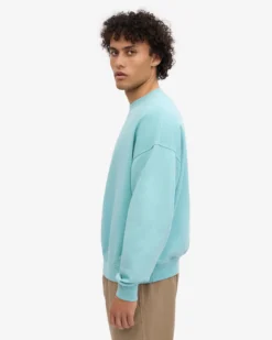 Organic Oversized Crew - Teal Blue