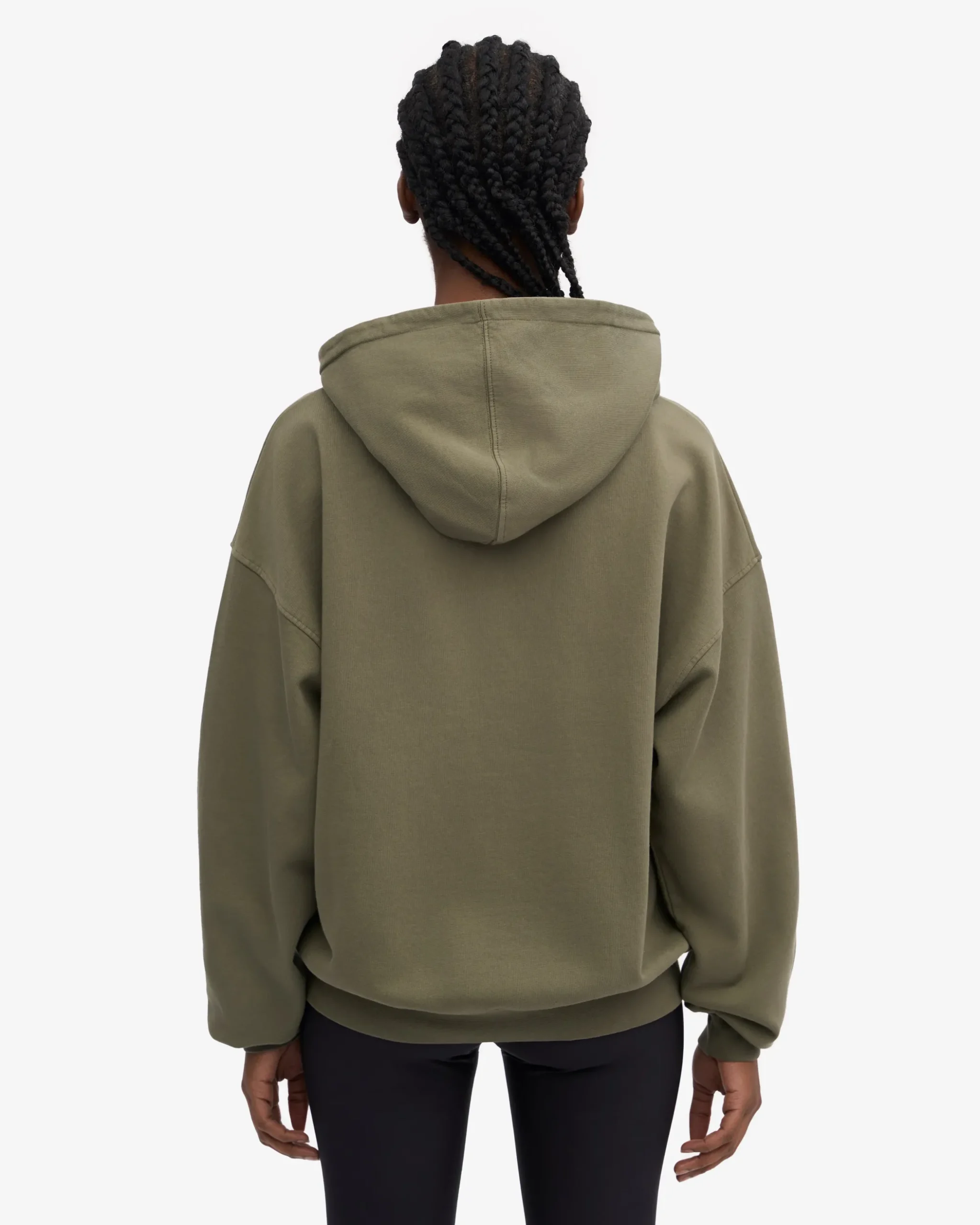Organic Oversized Hood - Dusty Olive