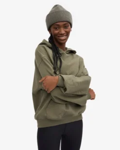 Organic Oversized Hood - Dusty Olive