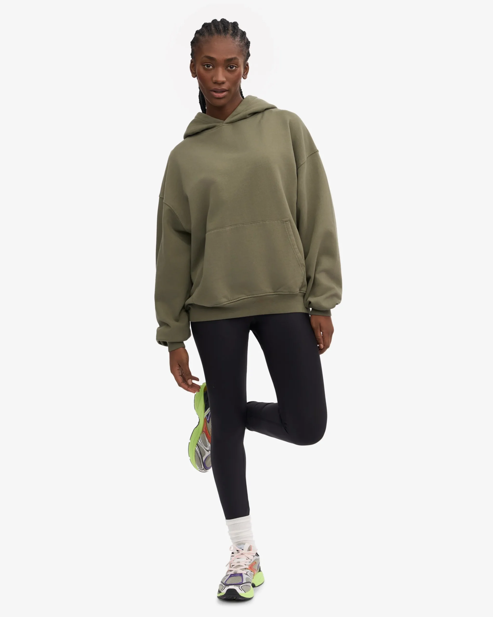 Organic Oversized Hood - Dusty Olive