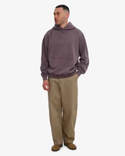 Organic Oversized Hood - Faded Grape