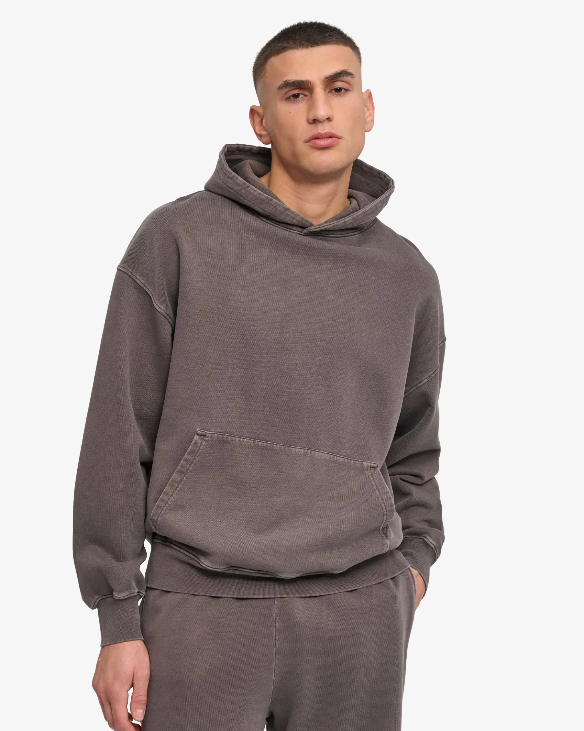 Organic Oversized Hood - Faded Mud