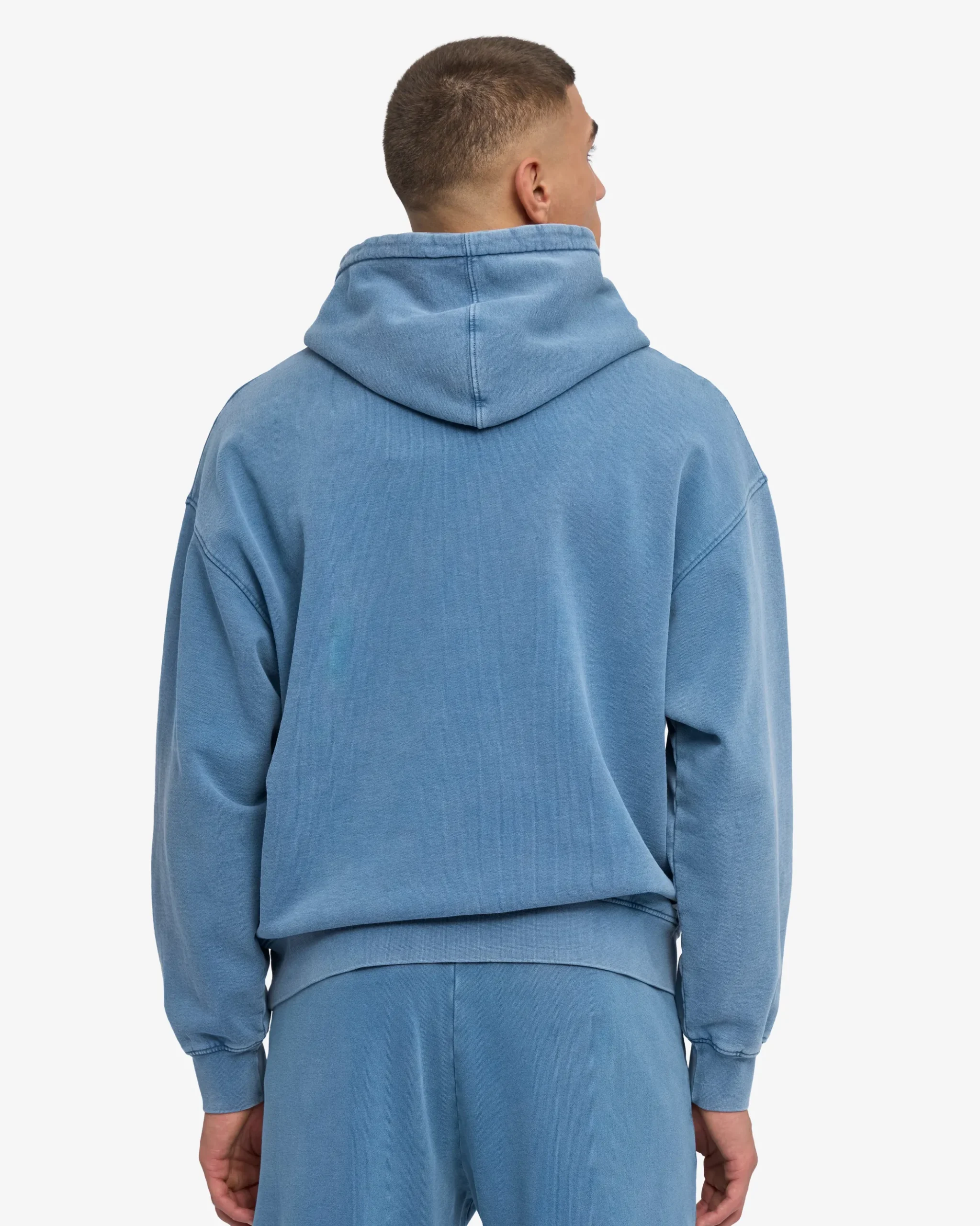 Organic Oversized Hood - Faded Indigo