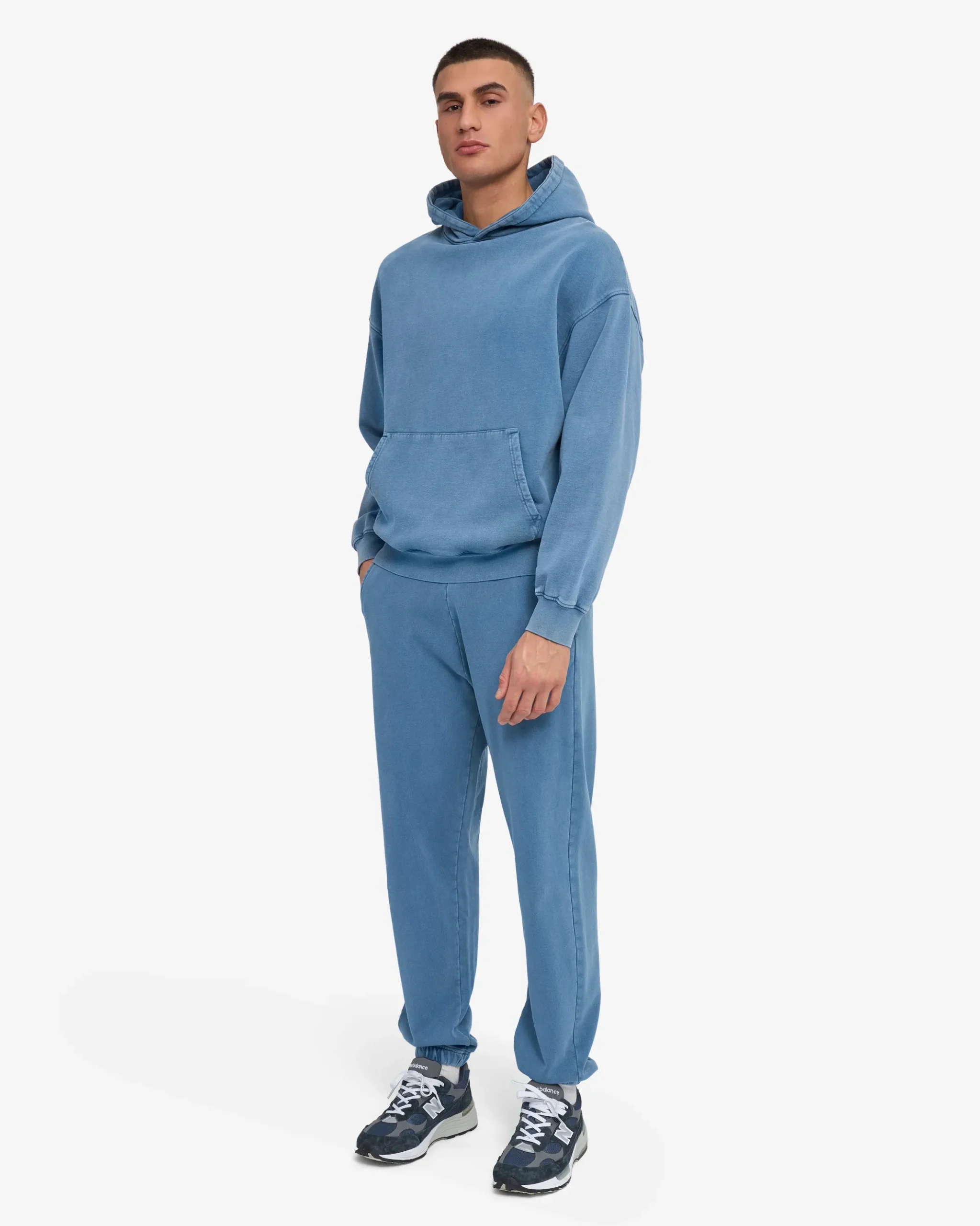 Organic Oversized Hood - Faded Indigo
