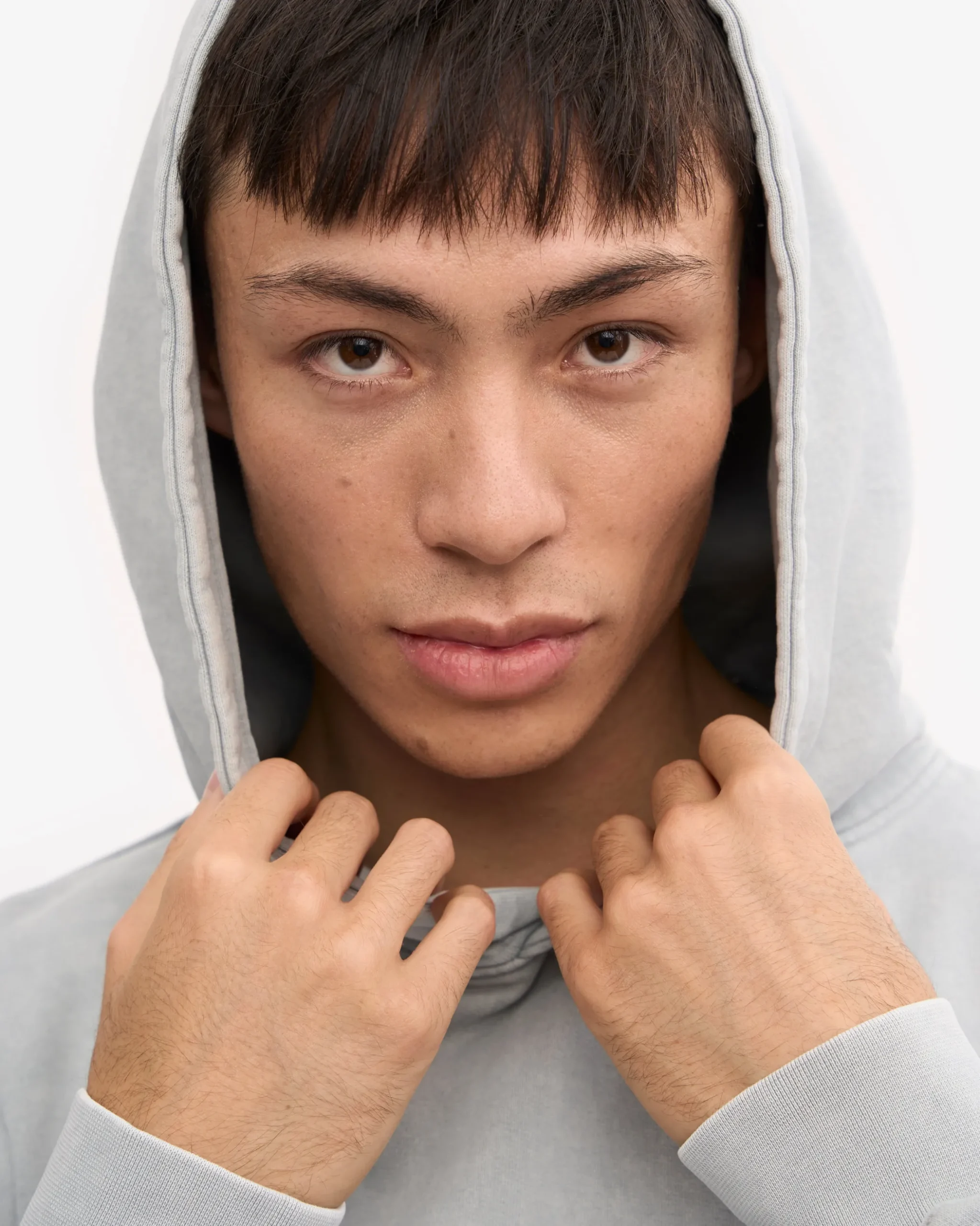 Organic Oversized Hood - Faded Grey