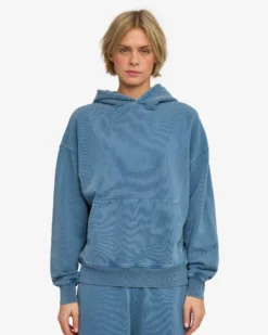 Organic Oversized Hood - Faded Indigo