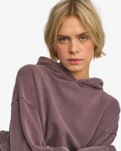 Organic Oversized Hood - Faded Grape