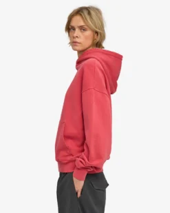 Organic Oversized Hood - Faded Red