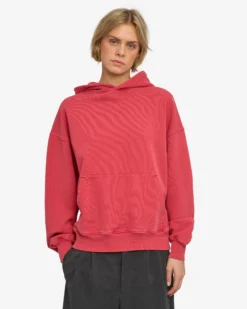 Organic Oversized Hood - Faded Red