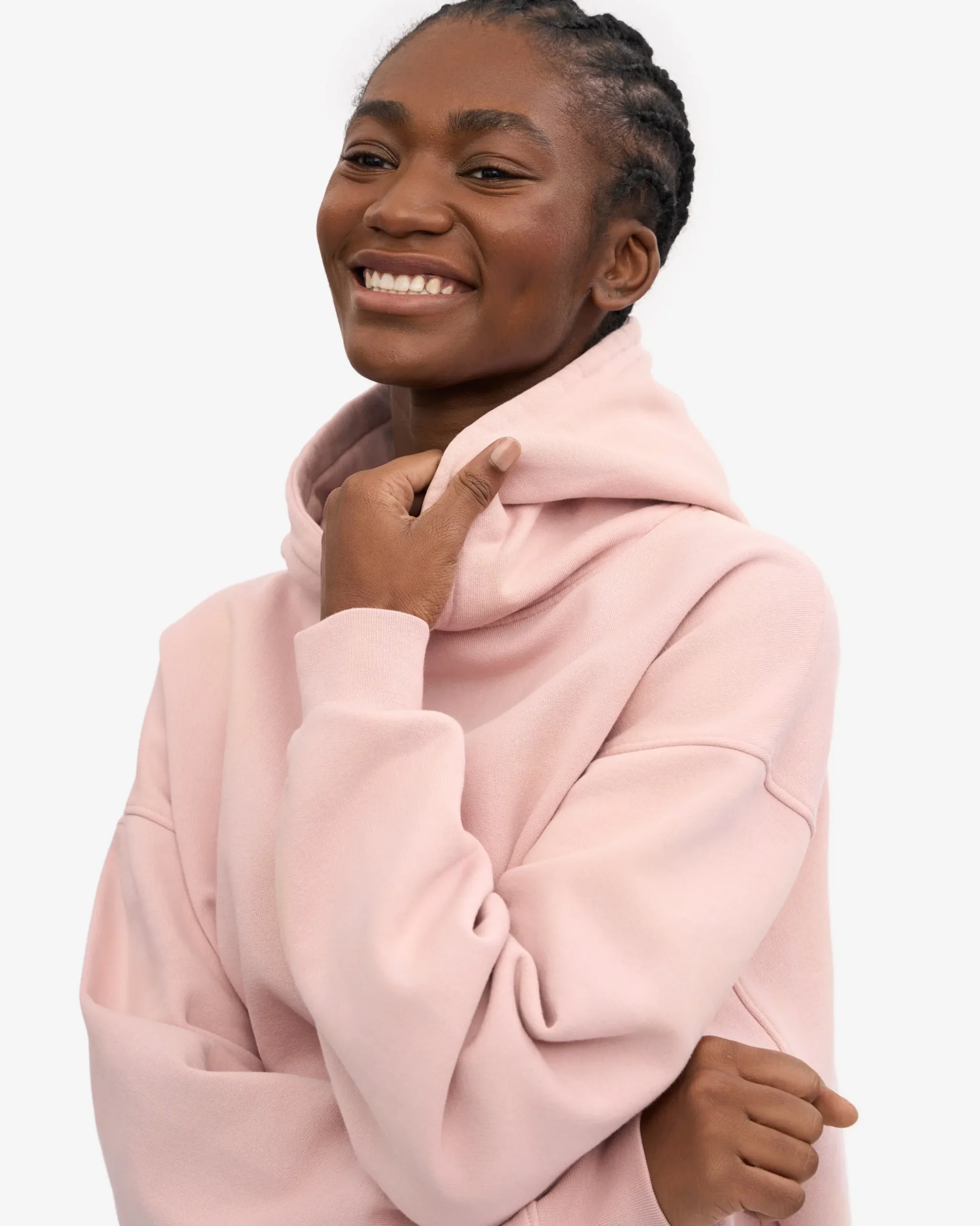 Organic Oversized Hood - Faded Pink