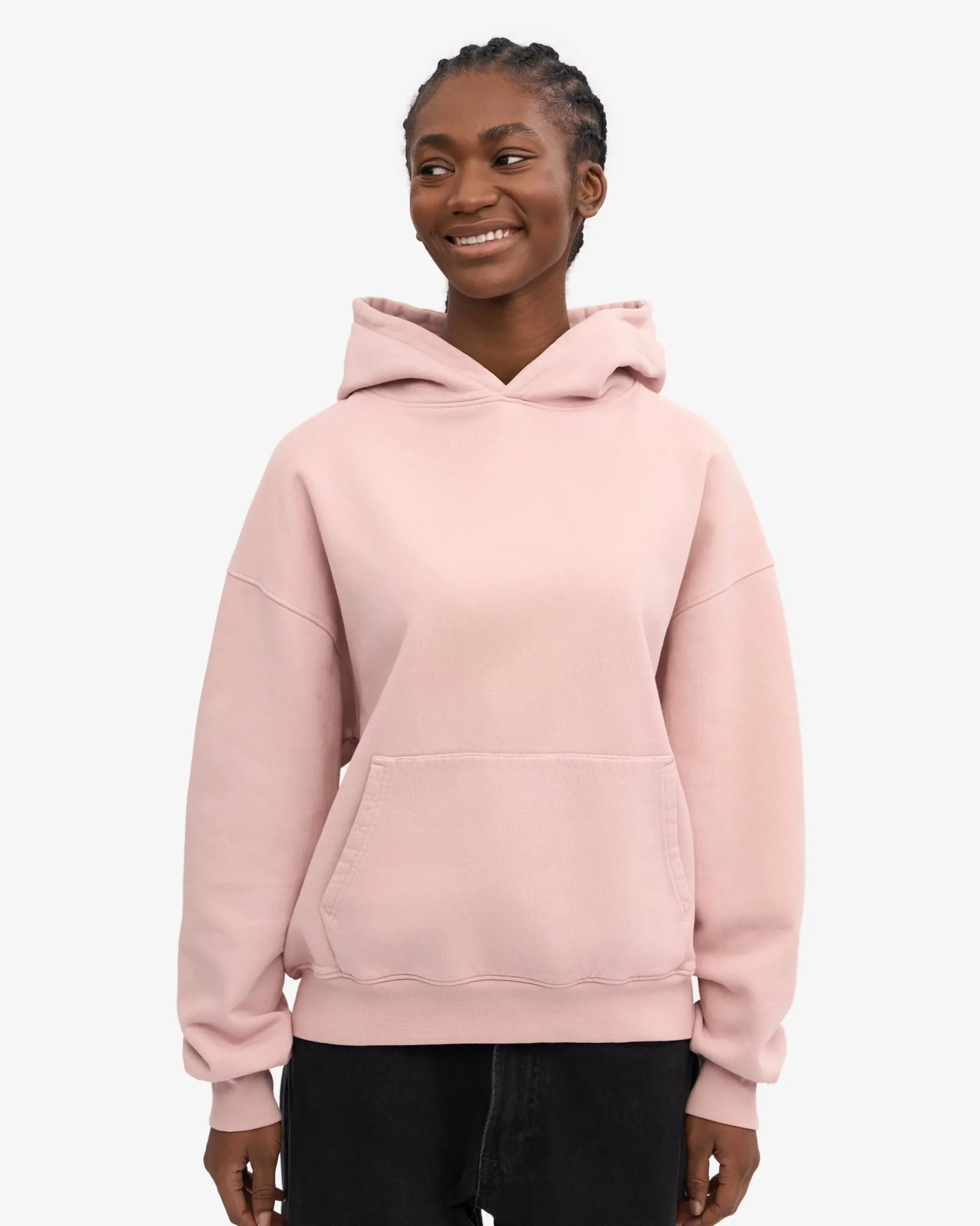 Organic Oversized Hood - Faded Pink