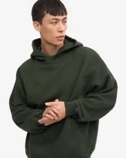 Organic Oversized Hood - Hunter Green