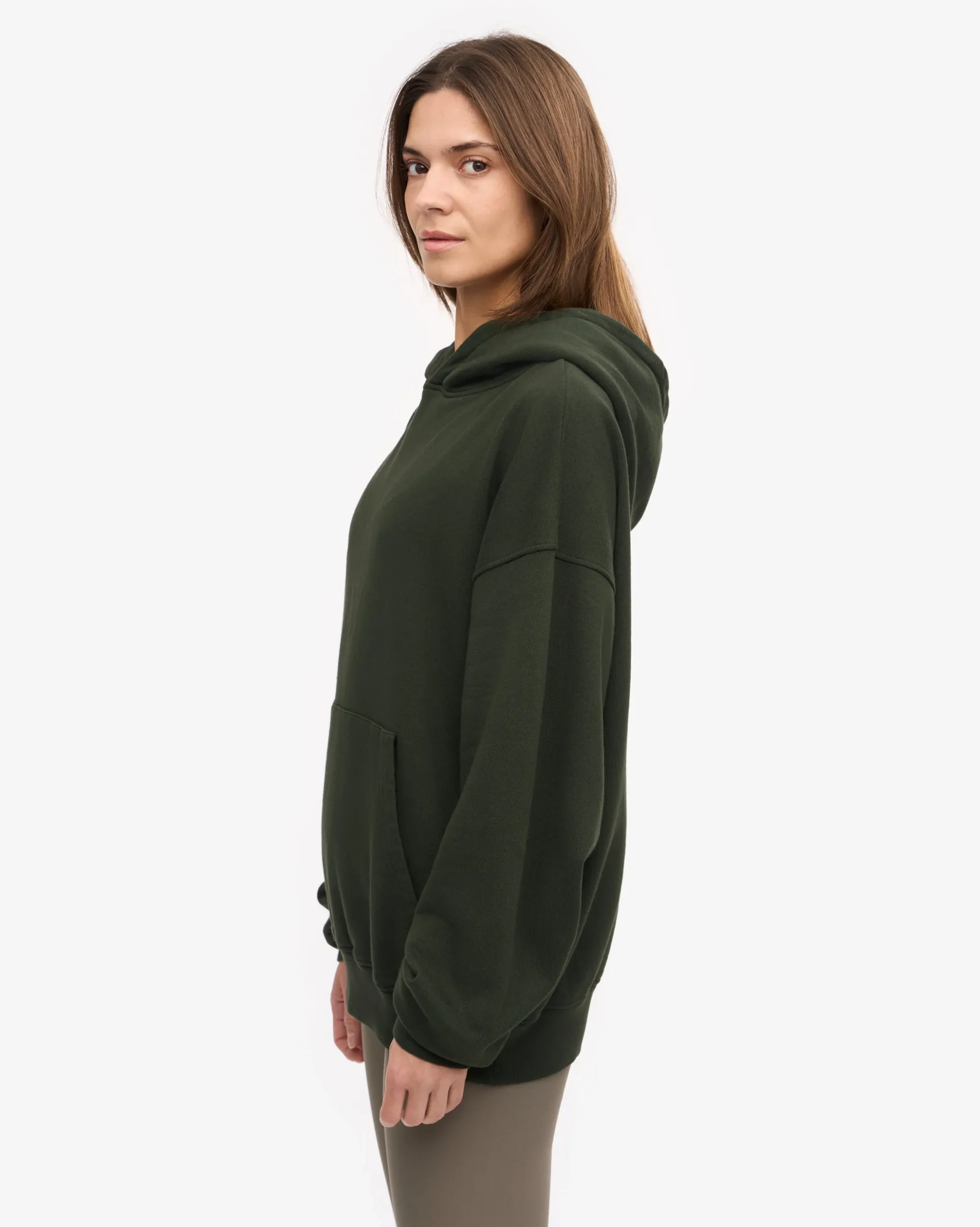 Organic Oversized Hood - Hunter Green
