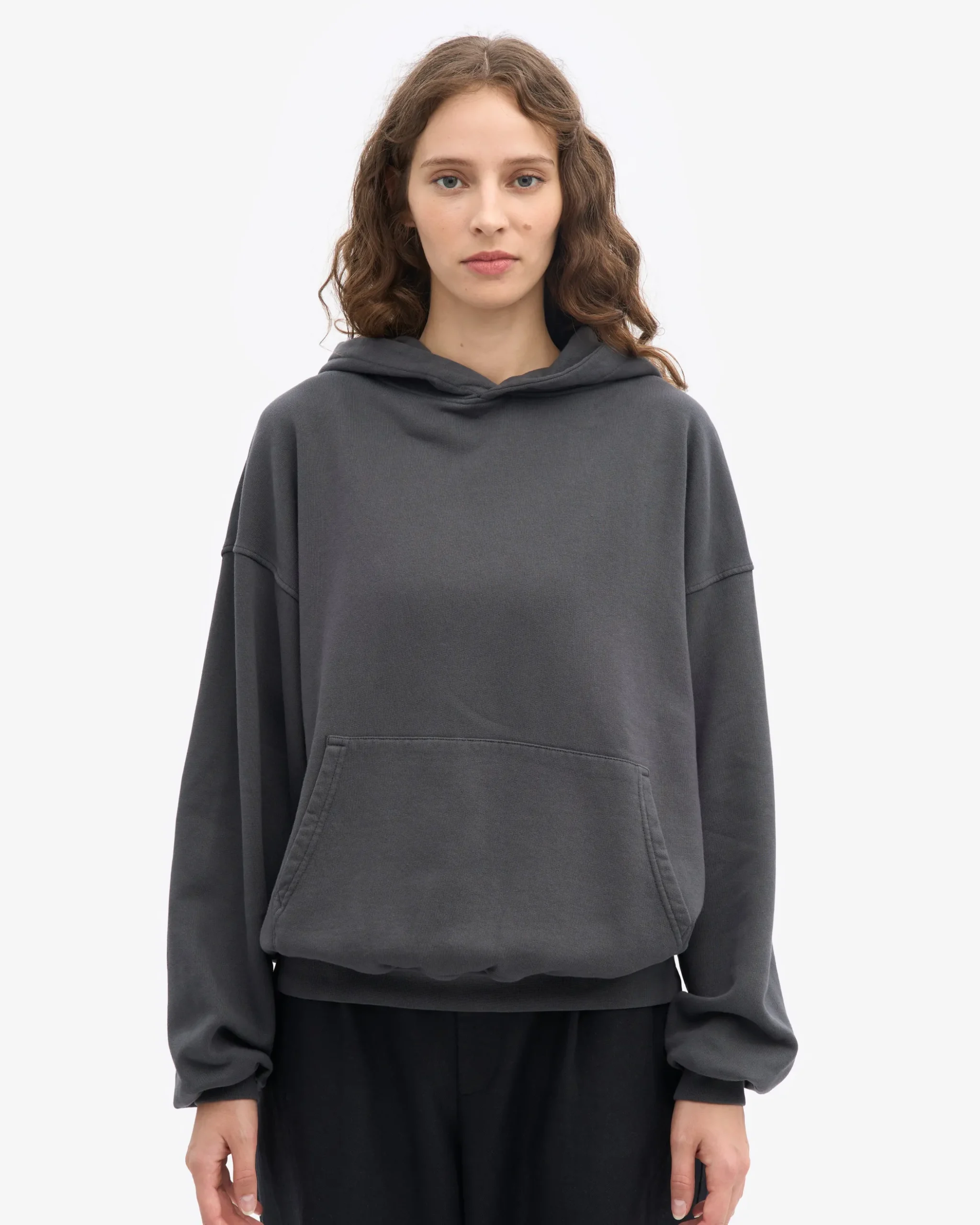 Organic Oversized Hood - Lava Grey