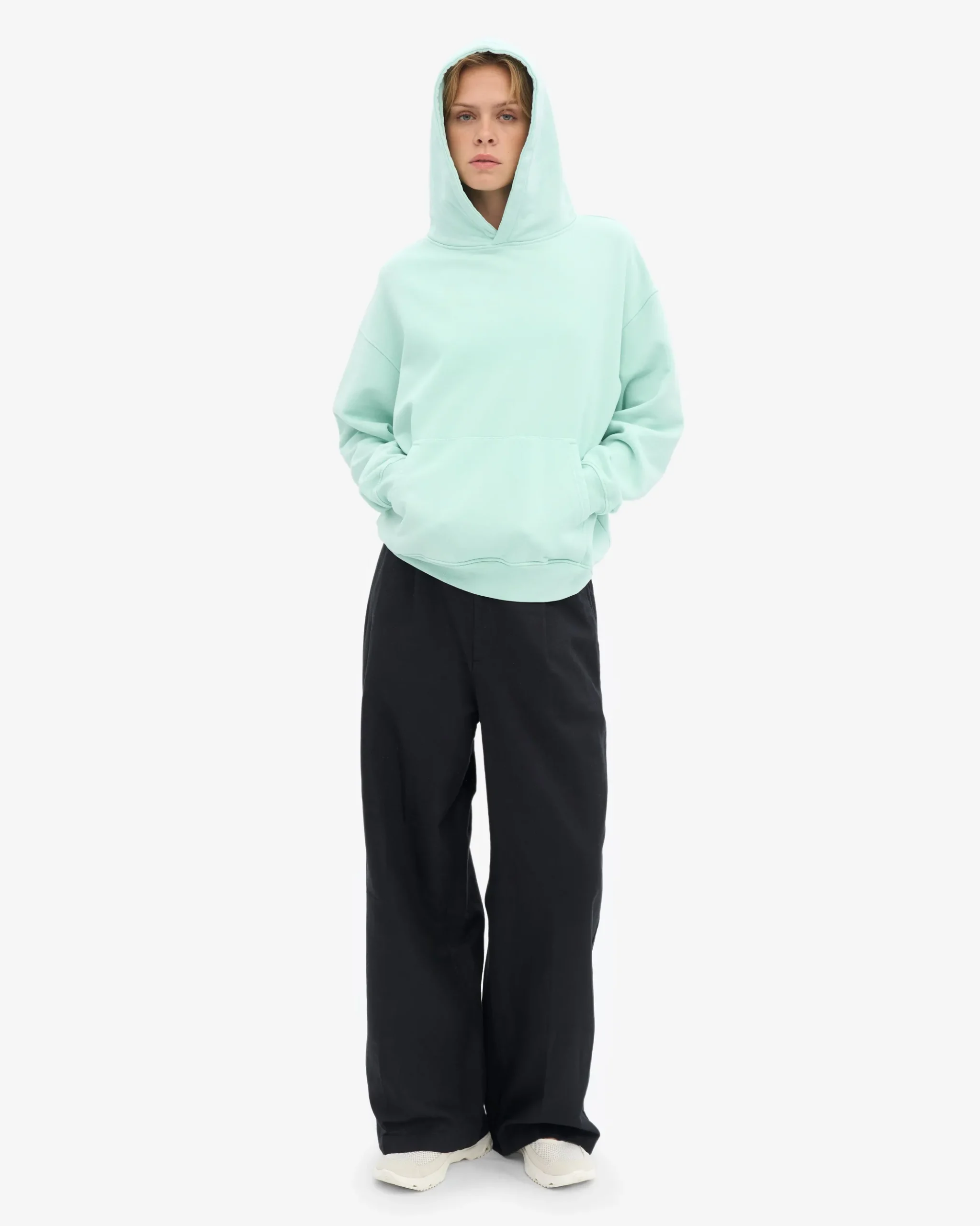 Organic Oversized Hood - Light Aqua
