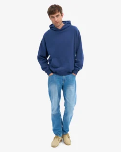Organic Oversized Hood - Marine Blue