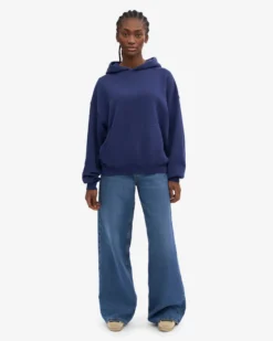 Organic Oversized Hood - Marine Blue