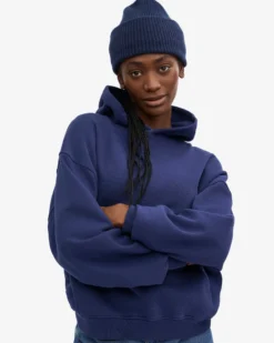 Organic Oversized Hood - Marine Blue