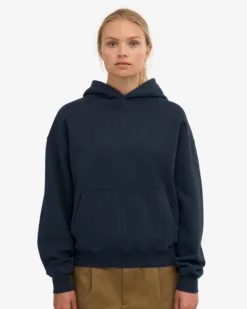 Organic Oversized Hood - Navy Blue