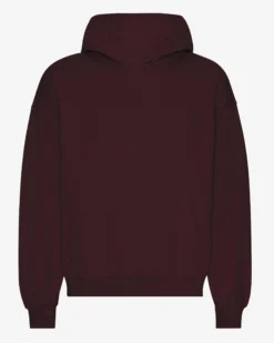 Organic Oversized Hood - Oxblood Red