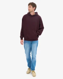 Organic Oversized Hood - Oxblood Red