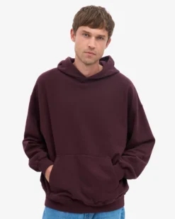 Organic Oversized Hood - Oxblood Red
