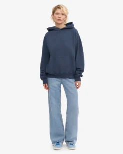 Organic Oversized Hood - Petrol Blue