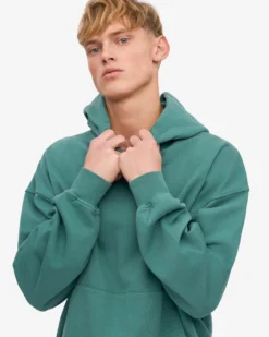 Organic Oversized Hood - Pine Green