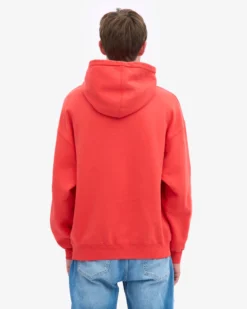 Organic Oversized Hood - Red Tangerine