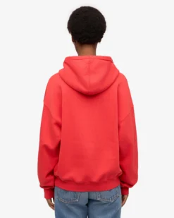 Organic Oversized Hood - Red Tangerine