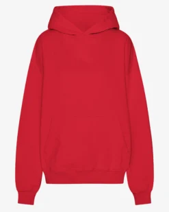 Organic Oversized Hood - Scarlet Red