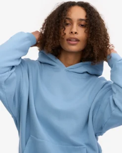 Organic Oversized Hood - Seaside Blue