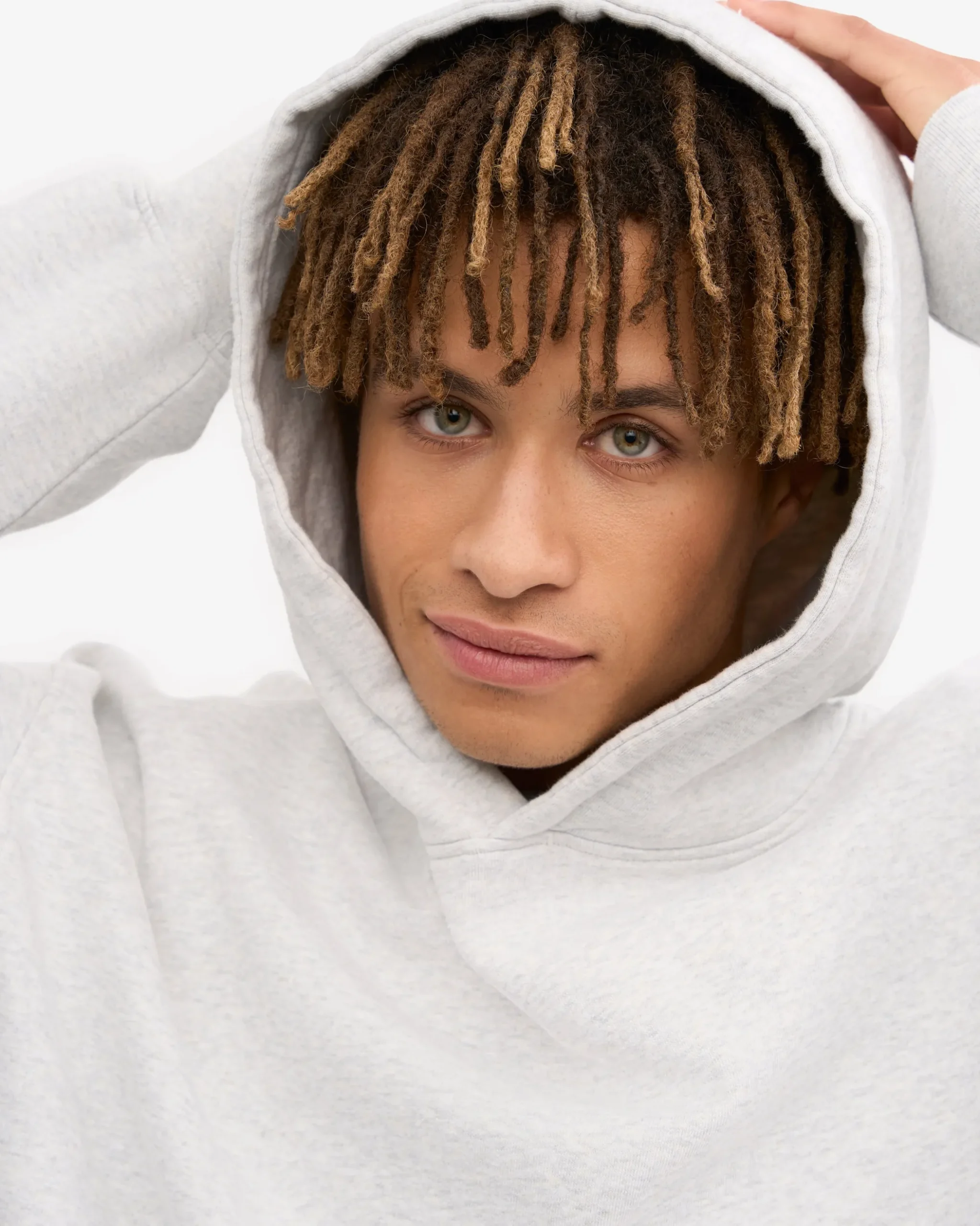 Organic Oversized Hood - Snow Melange