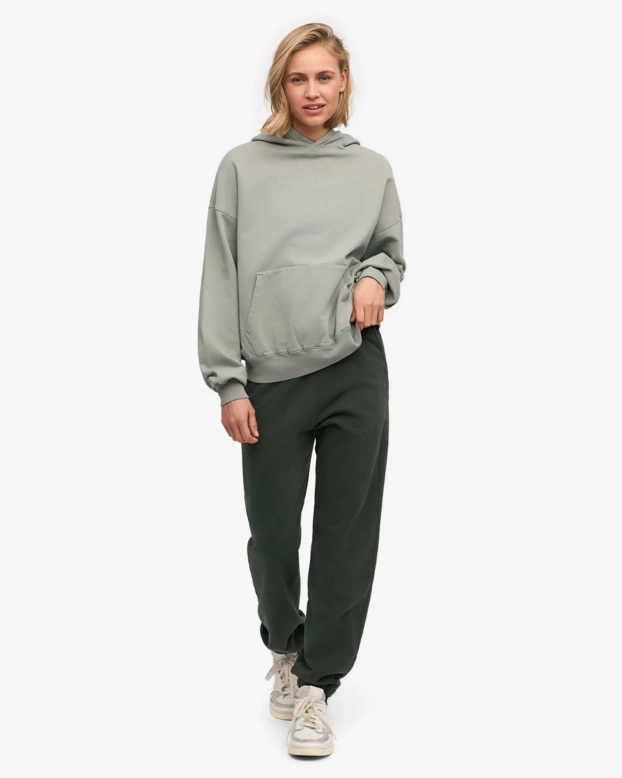 Organic Oversized Hood - Steel Blue