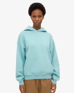 Organic Oversized Hood - Teal Blue