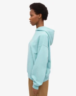 Organic Oversized Hood - Teal Blue