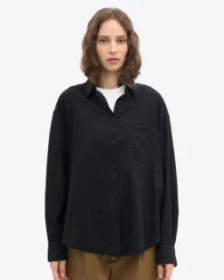 Organic Oversized Shirt - Deep Black