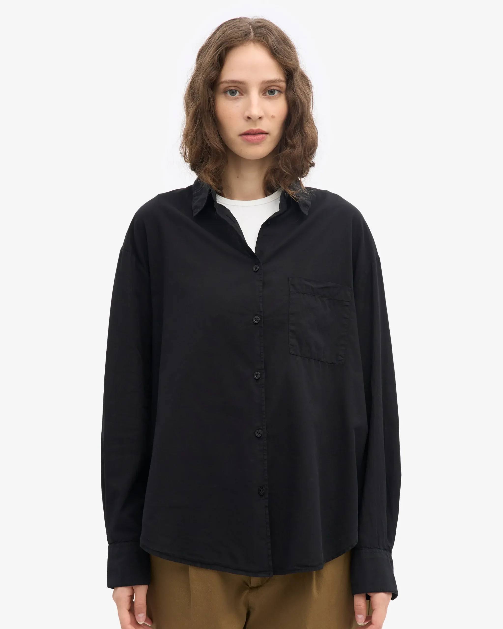 Organic Oversized Shirt - Deep Black