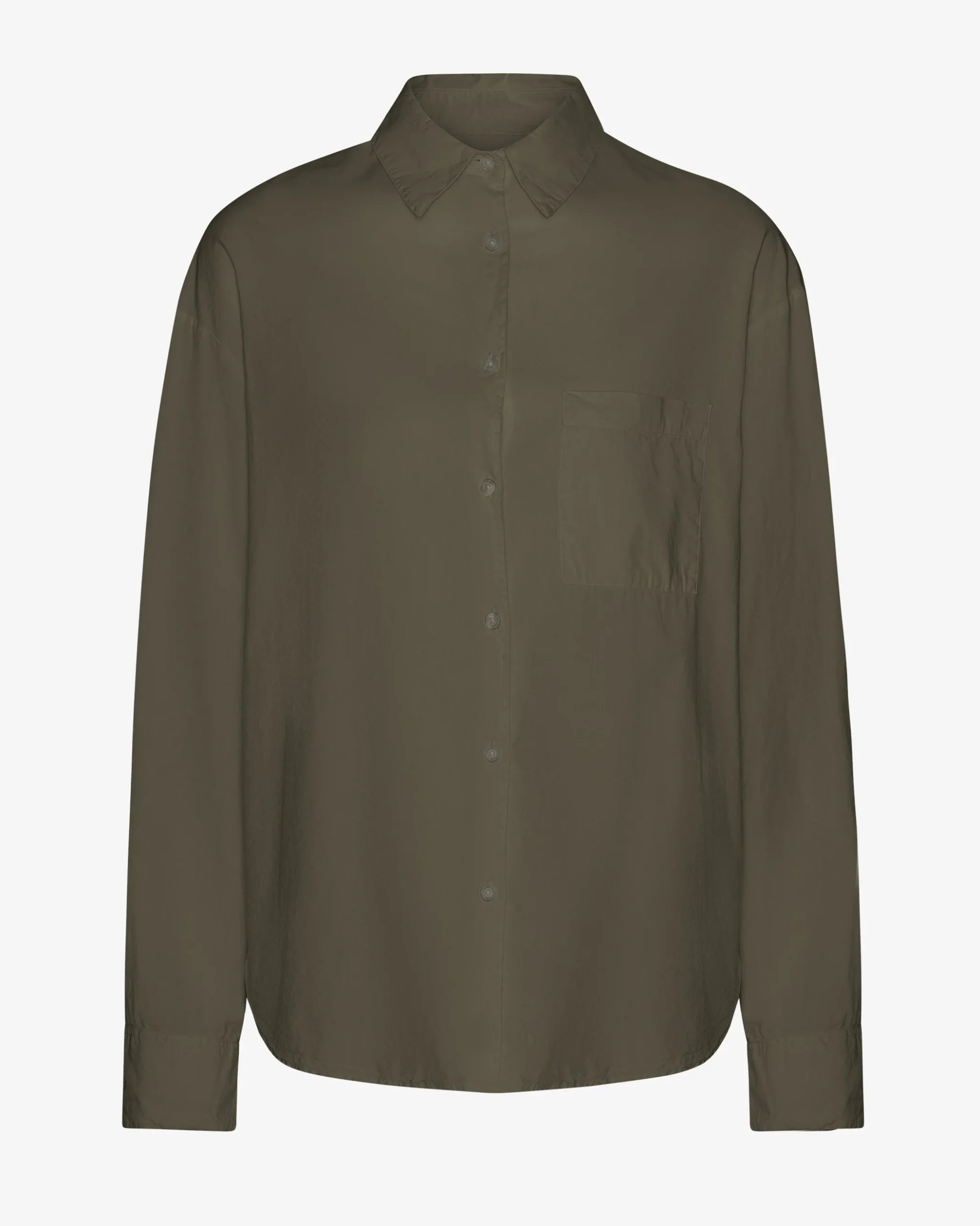 Organic Oversized Shirt - Dusty Olive