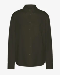 Organic Oversized Shirt - Hunter Green