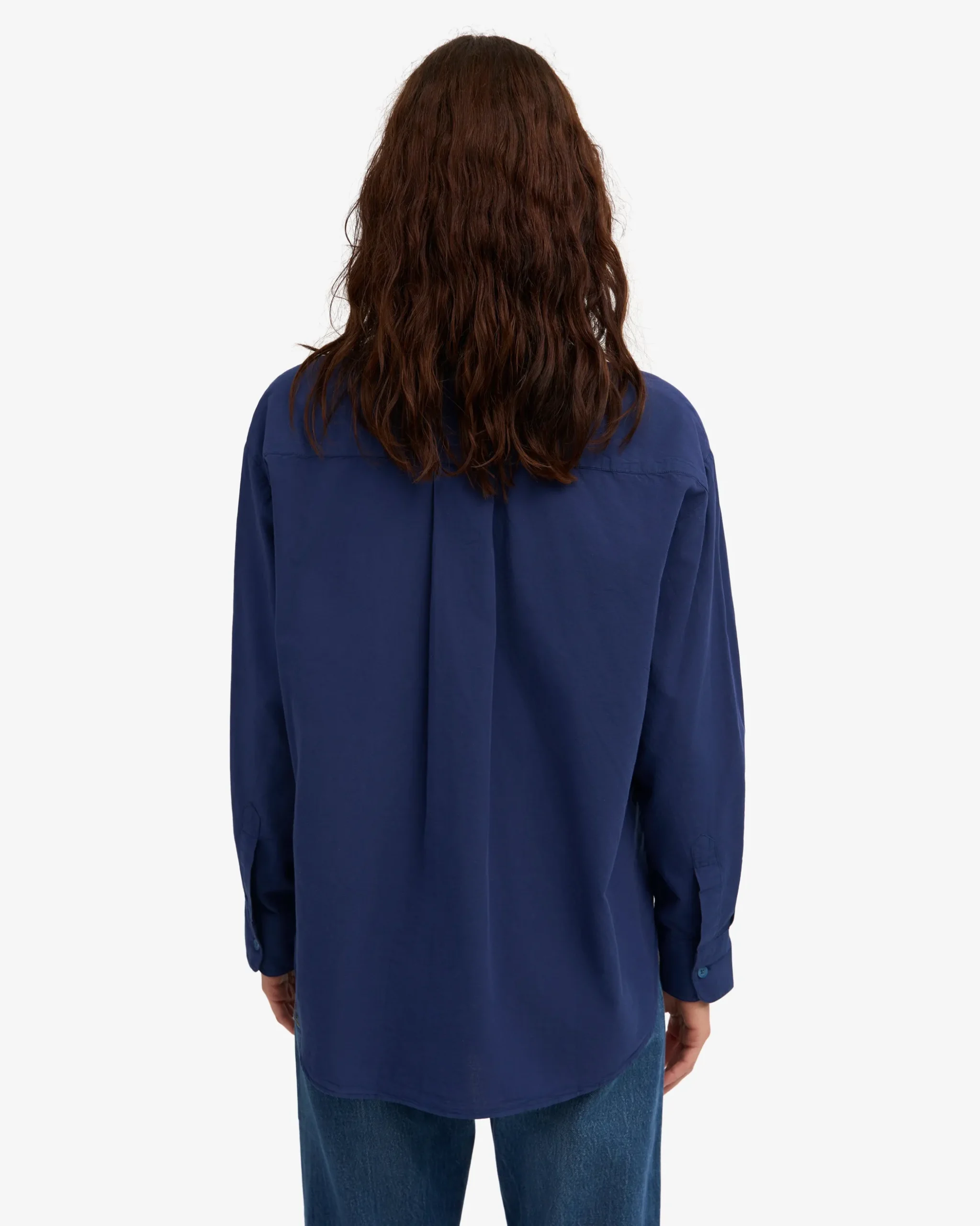 Organic Oversized Shirt - Marine Blue