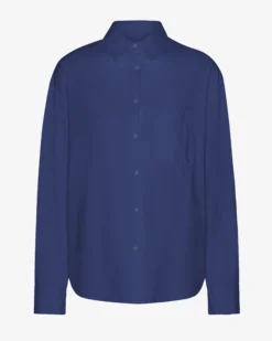 Organic Oversized Shirt - Marine Blue