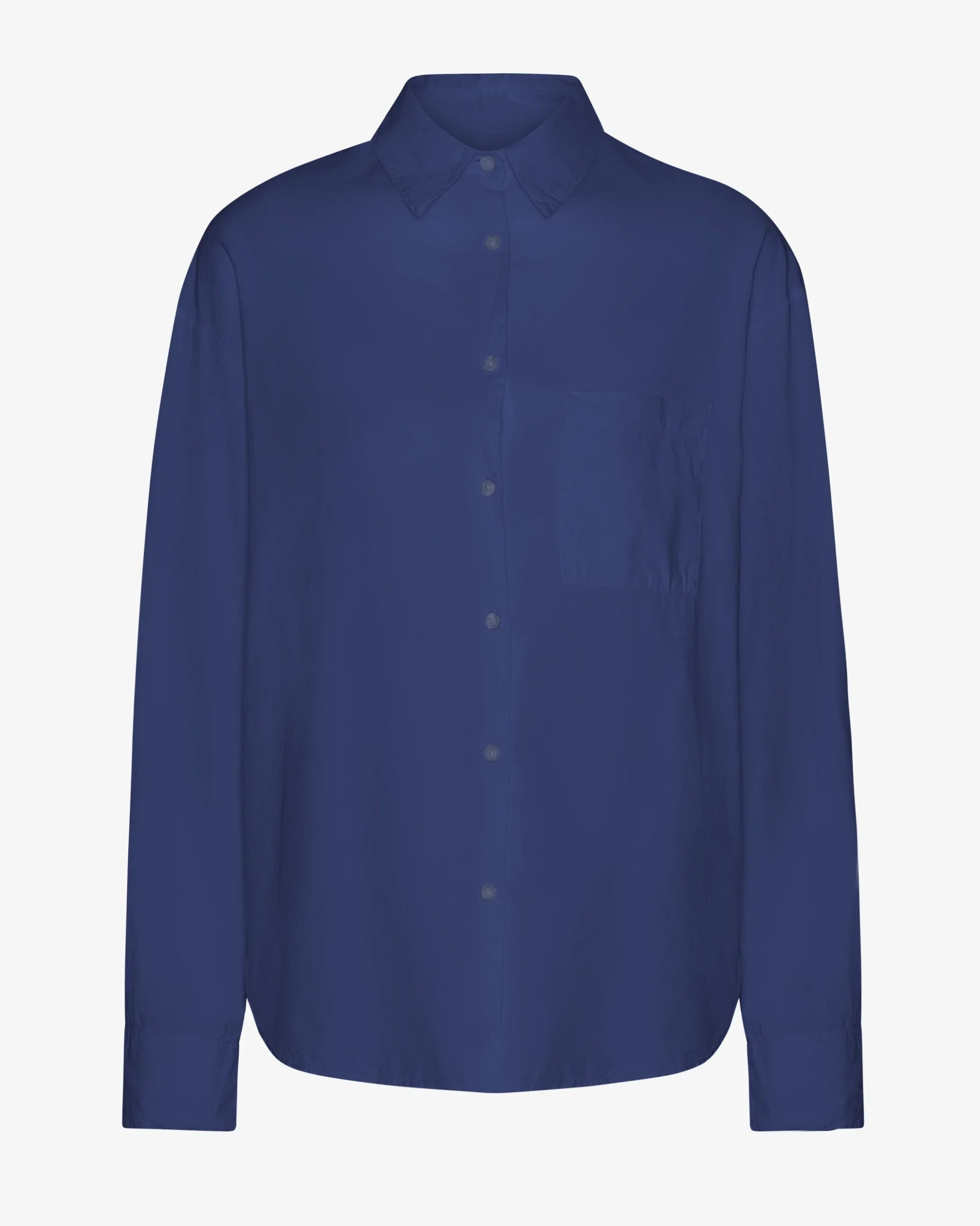 Organic Oversized Shirt - Marine Blue