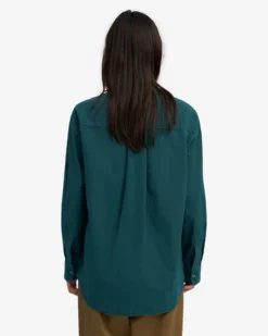 Organic Oversized Shirt - Ocean Green