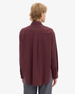 Organic Oversized Shirt - Oxblood Red