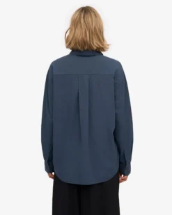 Organic Oversized Shirt - Petrol Blue