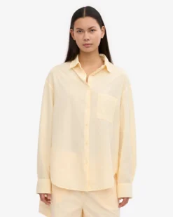 Organic Oversized Shirt - Soft Yellow