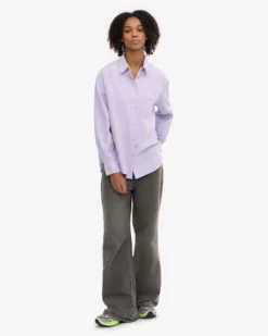 Organic Oversized Shirt - Soft Lavender
