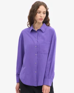 Organic Oversized Shirt - Ultra Violet